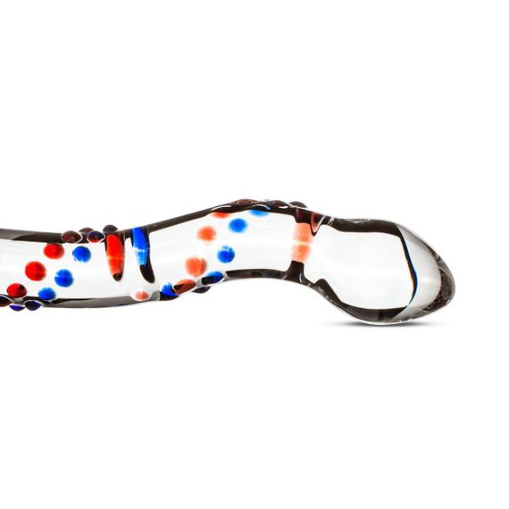 Стеклянный дилдо с изгибами и рисунком Gildo Glass Dildo No. 3 Sex Aura | Зображення 1