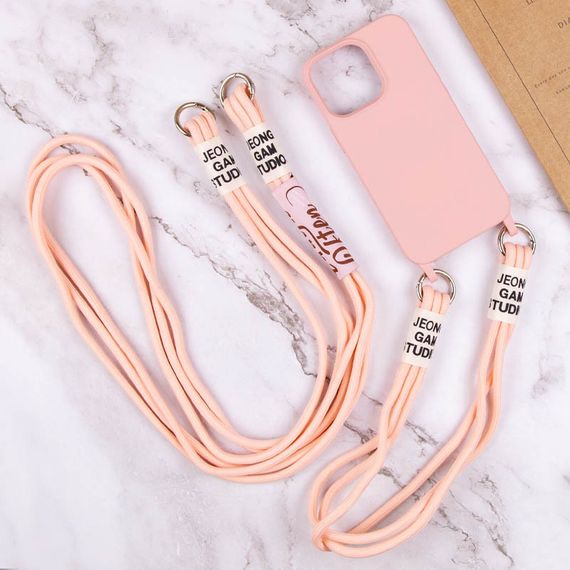 Чохол TPU two straps California для Apple iPhone 12 Pro / 12 (6.1") Рожевий / Pink Sand | Зображення 5