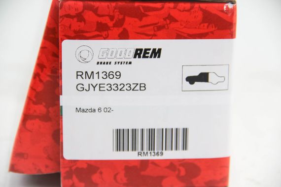 Колодки передні гальмівні Mazda 6 02-, GOODREM (RM1369) | Зображення 2