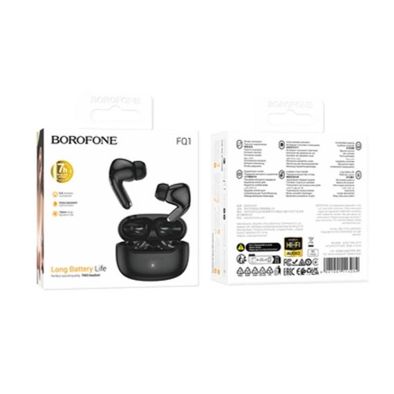 Бездротові навушники BOROFONE FQ1 Shine wireless BT headset Black | Зображення 1