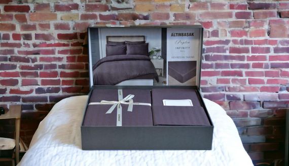 Постельное белье Altinbasak Poplin  200 х 220 см Infinity Berry | Зображення 5