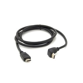 Кабель Merlion HDMI-HDMI  1,5m, v1.4, OD- 7.5mm, круглий Black, коннектор Black 90°кутовий