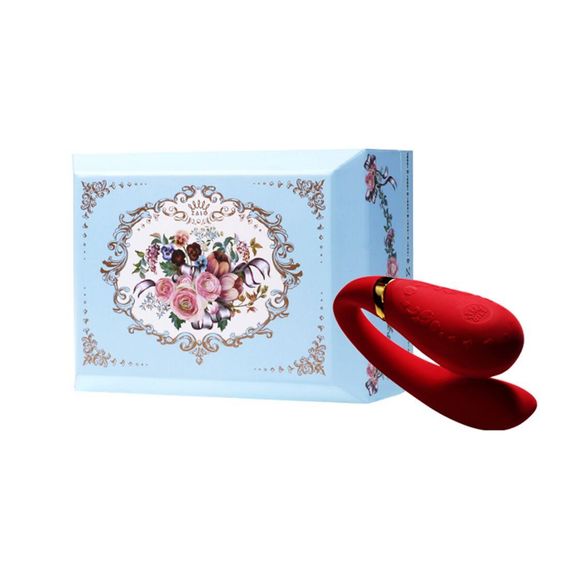 Смартвібратор для пар Zalo Fanfan set Bright Red, пульт ДК | Зображення 9