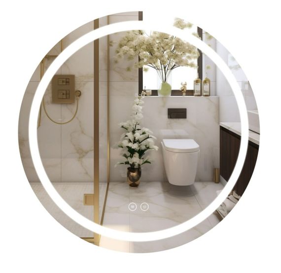 Дзеркало Qtap Mideya (MI6) кругле з LED-підсвічуванням Touch QT2078NCR7070W