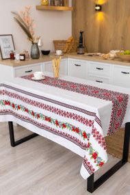 Скатертина на стіл "Україна" Носи своє 1,50*1,80 Білий (p-9699-211128)