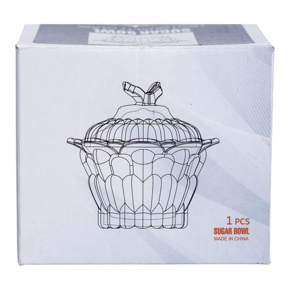 Цукерниця скляна Ø9 см цукерниця з кришкою прозора HP-4-113 | Зображення 4