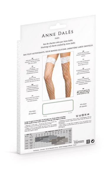 Панчохи в крупну сітку Anne De Ales ERICA T4 White | Зображення 2