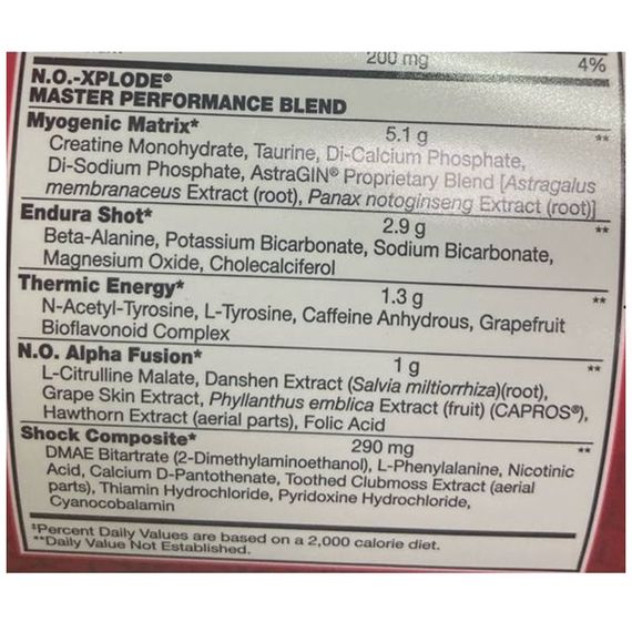 Комплекс до тренування BSN N.O.-Xplode Legendary Pre-Workout 555 g /30 servings/ Fruit Punch | Зображення 2
