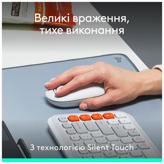 Мишка Logitech POP Mouse With Emoji Bluetooth Off-White (910-007411) | Зображення 9