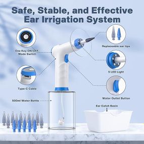 Професиональный комплект для промывания и чистки ушей Ear Cleaner, Electric Ear Cleaner With Irrigation System