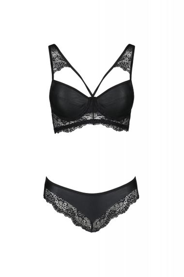 Комплект з ажурними вставками LOONA SET black S/M - Passion | Зображення 2