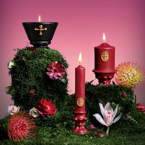 Низькотемпературна воскова свічка UPKO DREAMING of GARDEN, червона | Зображення 3
