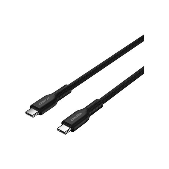 Дата кабель USB-C to USB-C 1.0m OnWire 60CL C-C 60W COLOR Braided 1m Black Canyon (CND-CCAP60AB10B) | Зображення 1