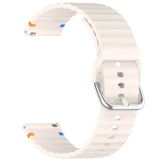 Силіконовий ремінець Wavy для Smart Watch 22mm Antique White | Зображення 1