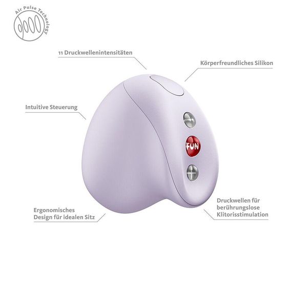 Вакуумный стимулятор Fun Factory MEA Purple, уникальные режимы, функция посторгазм Sex Aura | Зображення 5