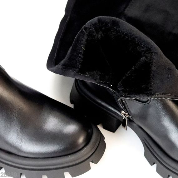 Високі чорні чоботи блискавка ботфорти по всій довжині | Зображення 2