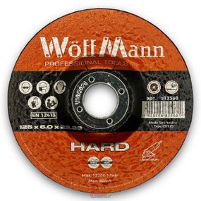 Диск зачисний по металу HARD 125x6.0x22.23мм "WoffMann" з12560