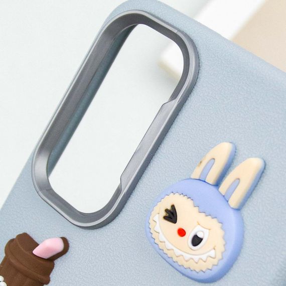 Чехол TPU Leather Toys для Samsung Galaxy A25 5G Labubu / Blue | Зображення 5