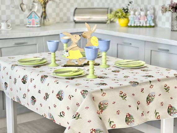 Скатертина гобеленова EDEN655 Limaso, 137х300, Прямокутна, Великодній, Без люрексу, 75% поліестер, 22% бавовна, 3% акрил, Гобелен | Зображення 6