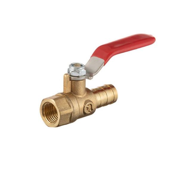 Кран кульовий повітряний з латуні, внутр. різьба 1/4" на шланг 12 мм INTERTOOL PT-1891