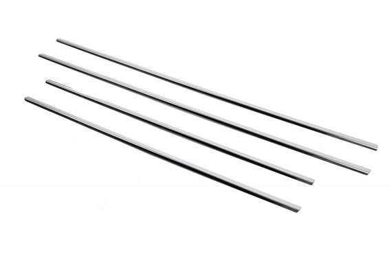 Наружняя окантовка стекол (4 шт, нерж) 2-2024 длинная база, OmsaLine - Итальянская нержавейка для Nissan Qashqai 2007-2010 гг | Зображення 7