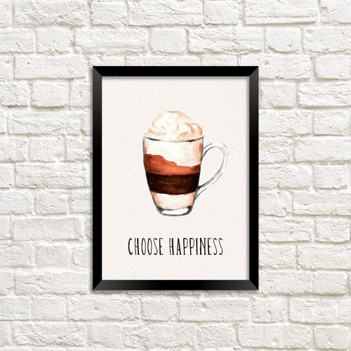 Постер в рамці Choose happiness 30x42 см, A3 (MT3_COF006_BL)
