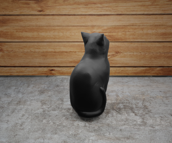 Статуетка кота Чорний, що сидить, 150 | Зображення 2
