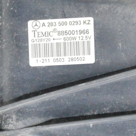 Вентилятор радіатора Mercedes C-Class W203 2000-2007 Дифузор вентилятора радіатора Мерседес в203 A2035000293 A2035000193 | Зображення 2