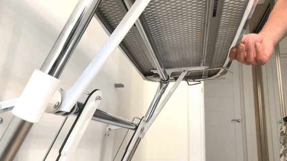 Прасувальна дошка настінна, основа метал Лівий, Металізована нитка, 120*38 | Зображення 2