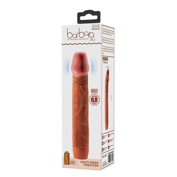 Вібратор - Barbara Bob Vibrator 8,8" Brown sexstyle | Зображення 4