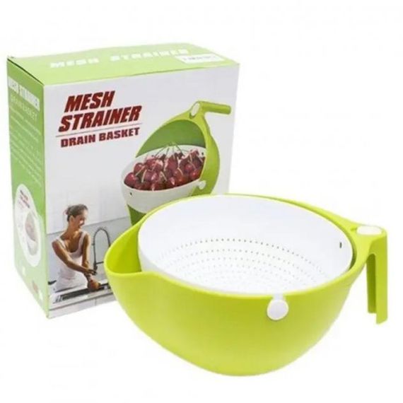 Дуршлаг MESH STRAINER Drain Basket 2в1, дуршлаг-ковш | Зображення 4