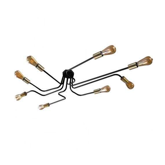 Люстра лофт MSK Electric Maze із бронзовими патронами MSK Electric NL 13060/8 BK+BN