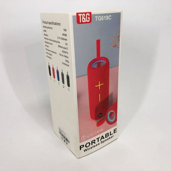 Портативна Bluetooth колонка TG619C FM-радіо USB/TF з ремінцем. UB-457 Колір: сірий | Зображення 3