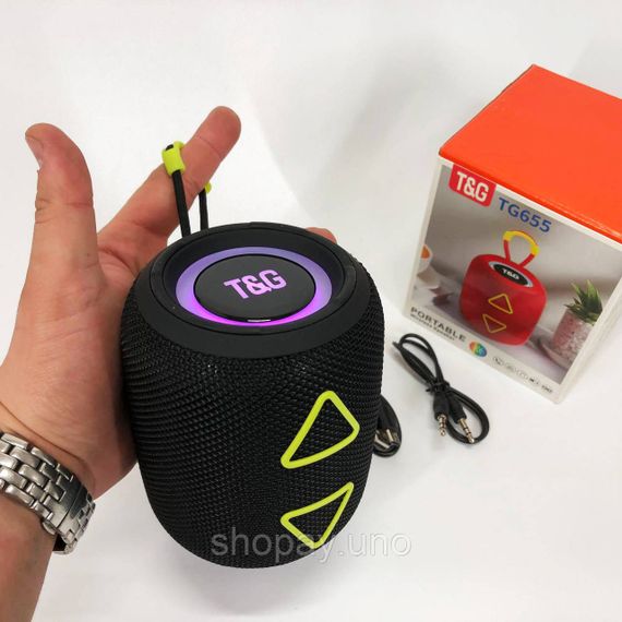 Bluetooth колонка з красивим підсвічуванням TG655, Світломузична портативна колонка SE-76 | Зображення 9