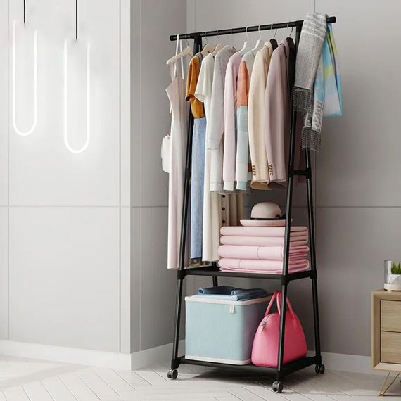 Пересувна вішалка-стійка для одягу до 20 кг, (160х55х42 см), The New Coat Rack / Підлоговий стелаж на коліщатках | Зображення 5