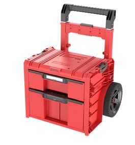 Ящик для інструментів на колесах, 20", 520x440x660, SYSTEM PRO Cart Plus Drawer 2 Red, SKRWQCP2PD2CZEPG001, QBRICK