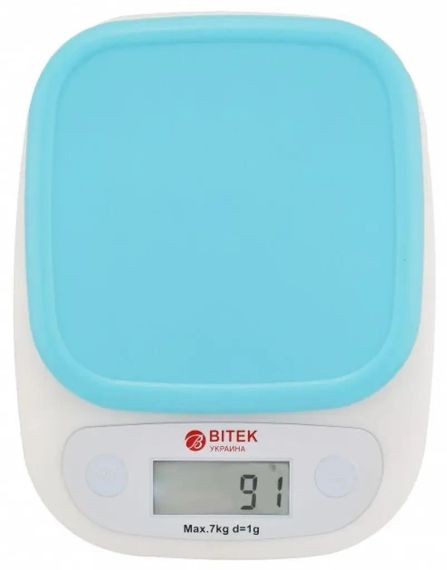 Весы электронные бытовые 7кг кухонные с прямоугольной чашей BITEK BT-125 40шт 6506 | Зображення 2