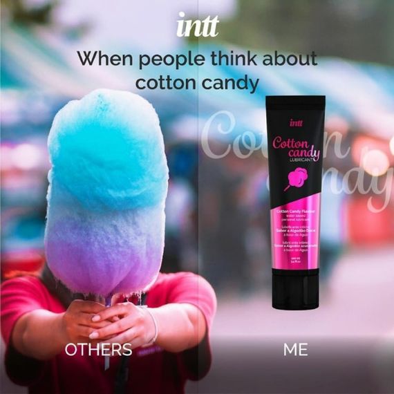 Їстівний лубрикант зі смаком солодкої вати Intt Cotton Candy, 100 мл | Зображення 1