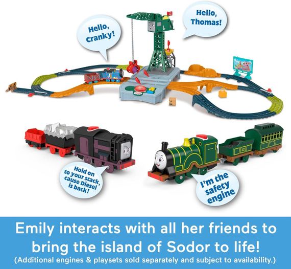 Паровозик Томас и друзья Моторизованный говорящий поезд Эмили Thomas & Friends Motorized Train Talking Emily | Зображення 5