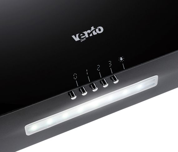 Вытяжка наклонная черная VENTOLUX TORINO 60 BK (750) PB | Зображення 2