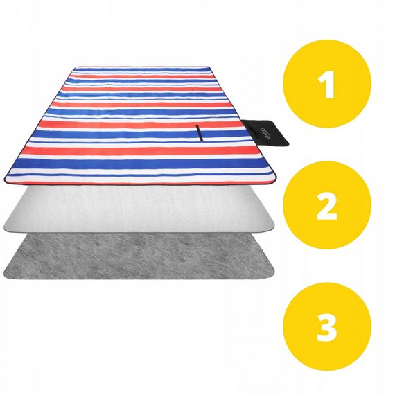 Коврик для пікніка та кемпінгу 4FIZJO 200 x 200 см складний 4FJ0393 (P-5907739317186) | Зображення 2