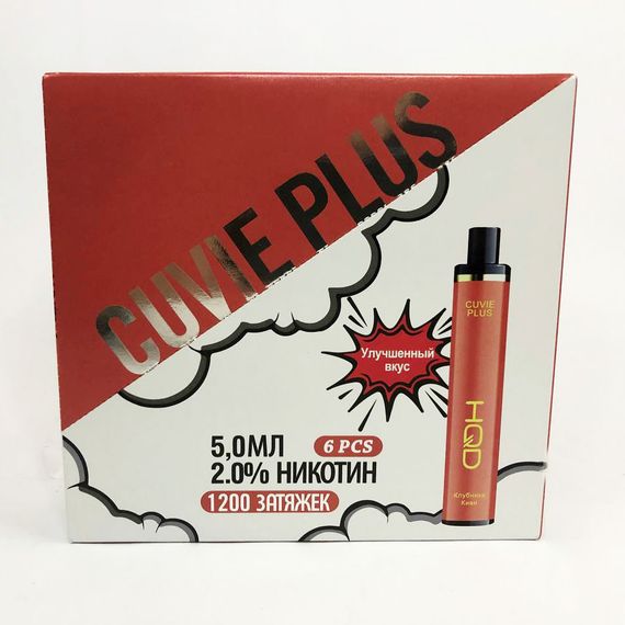 Одноразовая pod-система HQD Cuvie PLUS 1200 puffs. Клубника киви | Зображення 2