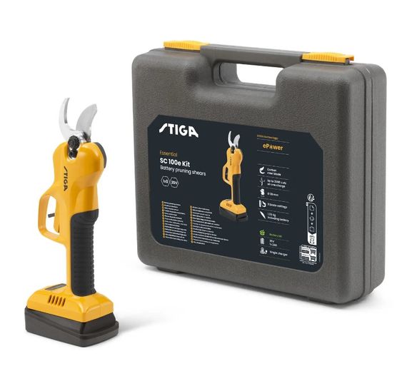 Ножиці садові-секатор акумуляторний Stiga с АКБ та ЗП SC100eKit