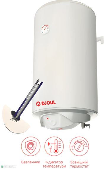 Бойлер DJOUL 50л/1,5квт з сухим теном SV05044D | Зображення 2
