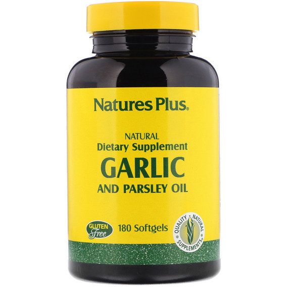 Суміш екстрактів Nature's Plus Garlic and Parsley Oil 180 Softgels NTP3960