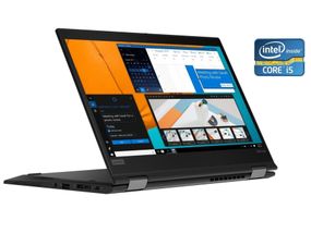 Ультрабук-трансформер Lenovo ThinkPad X390 Yoga / 13.3" (1920x1080) IPS Touch / Intel Core i5-8250U (4 (8) ядра по 1.6 - 3.4 GHz) / 8 GB DDR4 / 120 GB SSD / Intel UHD Graphics / WebCam б/в