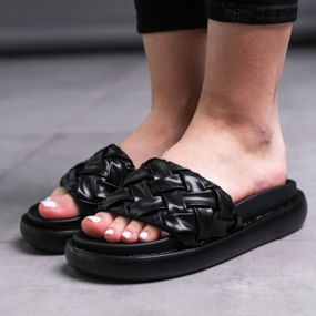 Шльопанці жіночі Fashion Duke 3675 41 розмір 26 см Чорний