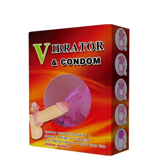 Кольцо с вибрацией и презервативом Vibrator & condom, BI-010084 sexstyle | Зображення 9
