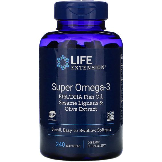 Омега 3 Life Extension Super Omega-3 240 Softgels LEX-19862
