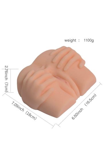 Мастурбатор Вагіна-Анус Delicate hand masturbator без вібрації тілесний Sex Aura | Зображення 2